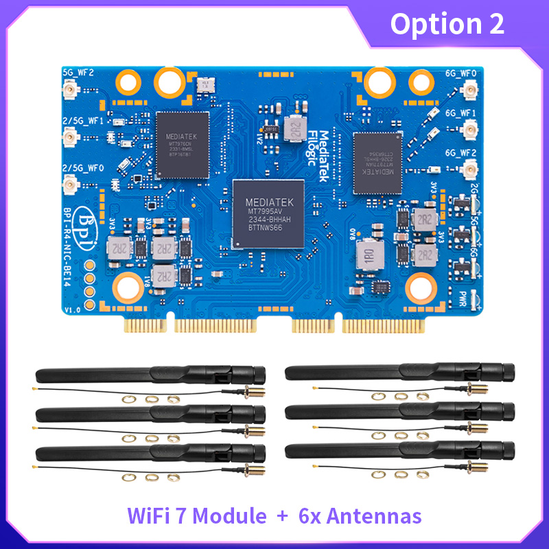 Módulo WiFi 7 BPI-R4-NIC-BE14  - Bananapi Bpi R4 Wifi 7 avaliação e preço