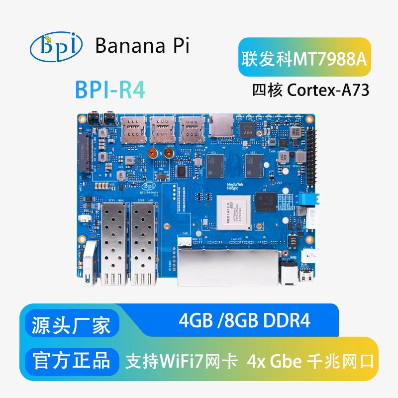 Placa de Desenvolvimento de Ro - Bananapi Bpi R4 Wifi 7 avaliação e preço